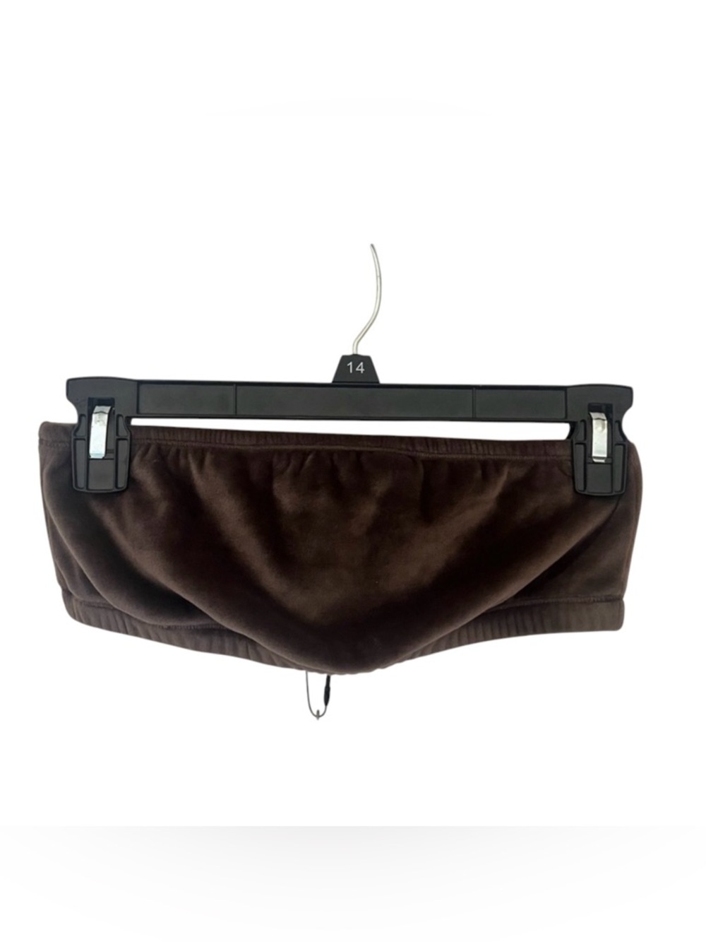 New! NWT SKIMS Brown Strapless Velour Bandeau Crop Top - Picture 2 of 5